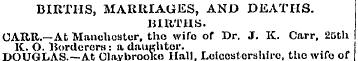 BIRTHS, MARRIAGES, AND DEATHS. HI RTHS. ...