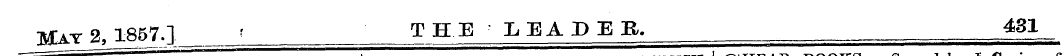 Mat 2, 1857.] < TJET E LEAJEB, 431 tHEAP...