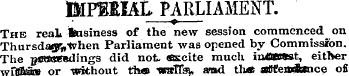 IMPBtlAL PARLIAMENT. —*—The real* It osi...