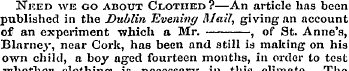 Need we go about Clothed?—An article has...