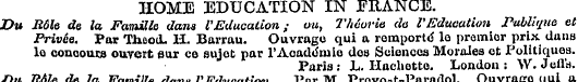 HOME EDUCATION IN FRANCE. Z>u Jidlo de l...