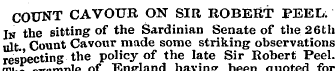 COUNT CAVOUR ON SIR ROBERT PEEL. Is the ...