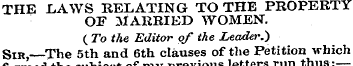 THE LAWS RELATING TO THE PROPERTY OF MAR...