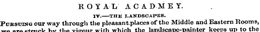 ROYAL ACADMEY. IV. THE LANDSCAPES. Ppbsu...