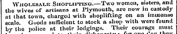 Wholesale Shoplifting.—Two women, sister...