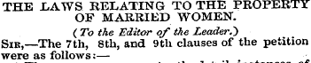 THE JLAWS RELATING TO THE PROPERTY OF MA...
