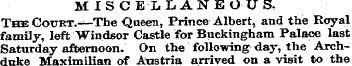 MISCELLANEOUS, The Court.—The Queen, Pri...