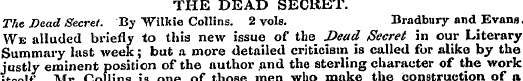 THE DEAD SECRET. The Dead Secret. By "Wi...