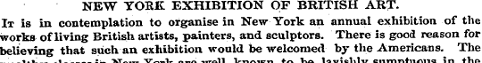 NEW YORK EXHIBITION OF BRITISH ART. It i...