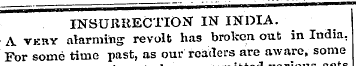 ~ " """ INSURRECTION " IN INDIA. A very ...