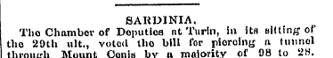 SARDINIA. Tho Chamber of Deputies at Tur...