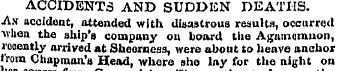 ACCIDENTS AND SUDDEN DEATHS. An accident...