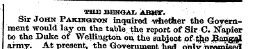 THE BENGAL ABtfT. Sir John Pakinoton inq...