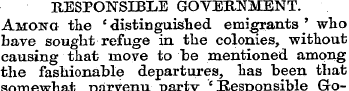 RESPONSIBLE GOVERNMENT. Among the ' dist...