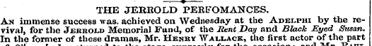 THE JERROLD PERFOMANCES, An immense succ...