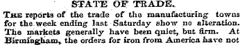 STATE OF TRATJE. The reports of the trad...