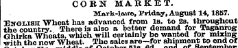 CORN MARKET. Mark-lnwo, Friday, August 1...