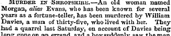Murder rs Shropshire.—An old woman named...