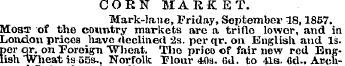 CORN MARKET. Mark-lane, Friday, Septembe...