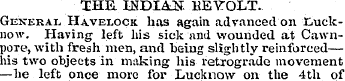 THE. INDIES EEVOLT. General Ha.velock ha...