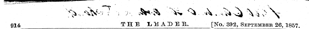 914 THE LEADER. [No. 392, Septembeb 26, ...