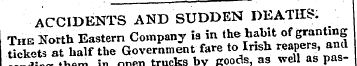ACCIDENTS AND SUDDEN DEATHS. The North E...
