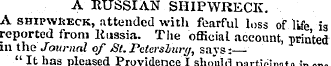 A HUSSIAN SHIPWRECK. A shipwreck, attend...