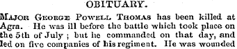 OBITUARYMajor George Powell Thomas has b...