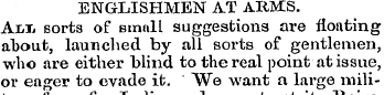 ENGLISHMEN AT ARMS. AlTj sorts of small ...