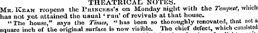 THEATRICAL NOTES. Mr. Ivean reopens the ...