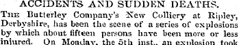 ACCIDENTS AND SUDDEN DEATHS. The Butterl...