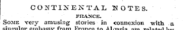 CONTINENTAL 3SOTES. FItAN'CE. Some very ...