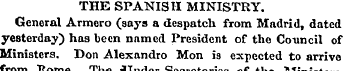 THE SPANISH MINISTRY. General Armero (sa...