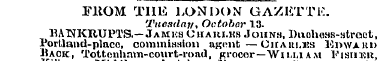 PltOM THE LONDON GAZETTK. Tuosdnj/, Octo...