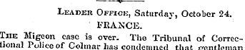 Leaker Offick, Saturday, October 24. FRA...