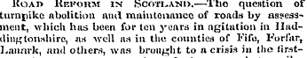 Road Reform in Scotland.—The question of...