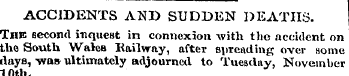 ACCIDENTS AND SUDDEN DEATHS. TnE second ...