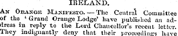 IRELAND. An Orange Masikksto. — The Cent...
