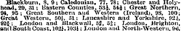 Blackburn, 8, 9; Caledonian, 77, 78; Che...