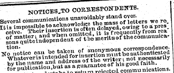 NOTIOES. TO CORBBSPON-DEWTB. S aS^SS^I^S...