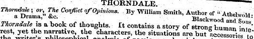 THORNDALE. ~ TAorndale V or ^ The Confli...