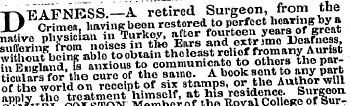 TXTCAFNESS.—A retired Surgeon, from the ...