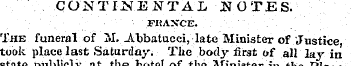CONTINENTAL 2JOTES. FKAXCE. The funeral ...