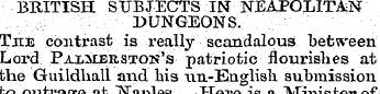 BRITISH SUBJECTS IN NEAPOLITAN DUNGEONS....