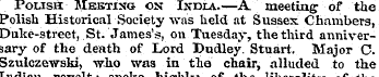 Polish Mketing on India.—A meeting of th...