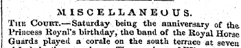 MISCELLANEO US. Tub Court.—Saturday bein...
