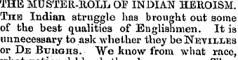 THE MUSTER-llOLL OF INDIAN HEIIOISM. The...