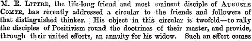 M. 32. Litire, the life-long friend and ...