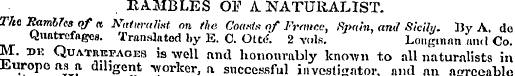 .RAMBLES OF A NATURALIST. The RamlTcs of...