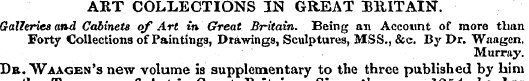 ART COLLECTIONS IN GREAT BRITAIN". Galle...